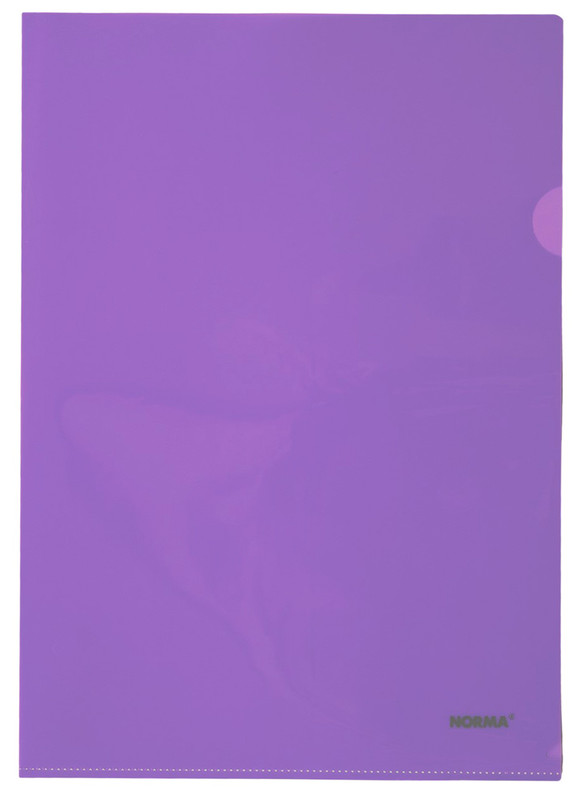 Папка-куточок NORMA, A4, 180 мкм, поліпропілен, фіолетовий, 5024-73